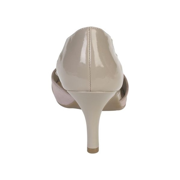 Apostrophe Taupe Peep Toe Pumps 8M - Picture 4 of 13